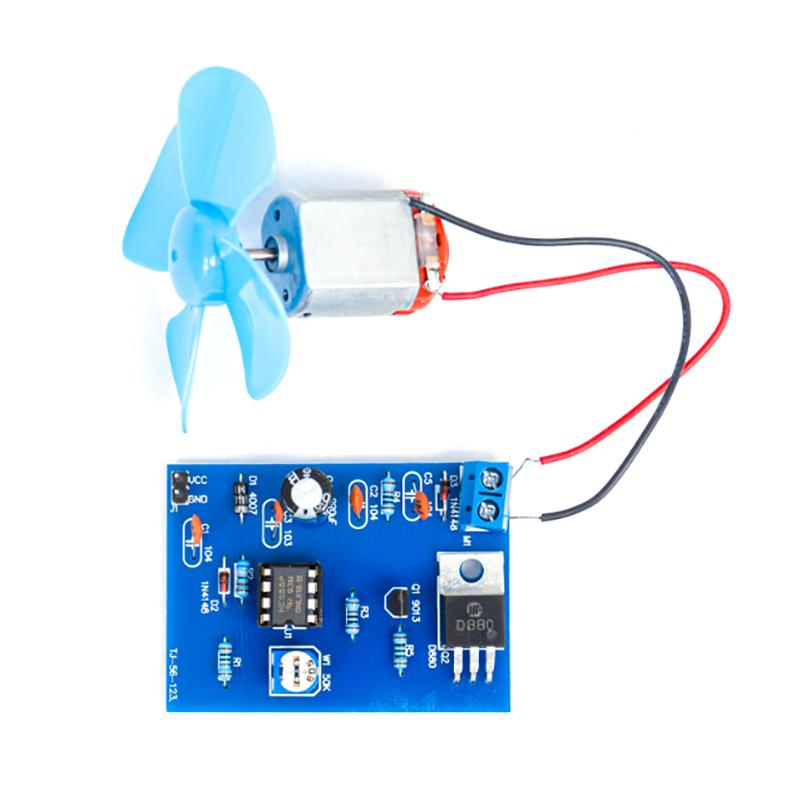Ne555 Diy Electric Fan Kit Dc 4.5V Motor Pulse Width Speed Controller Kit Diy Electronic Soldering Practice Electronics Training