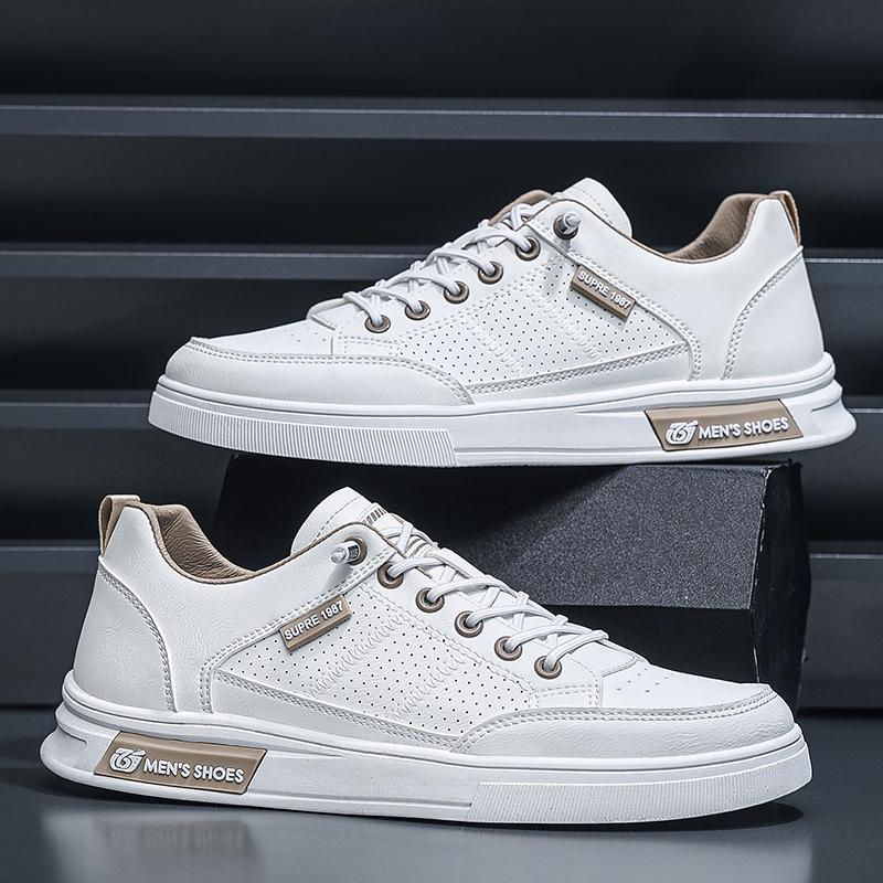 

Новые летние мужские кроссовки. Мужская удобная обувь на платформе. 2024 трендовая вулканизированная обувь на шнуровке. Дышащие повседневные кроссовки. 39 коричневый