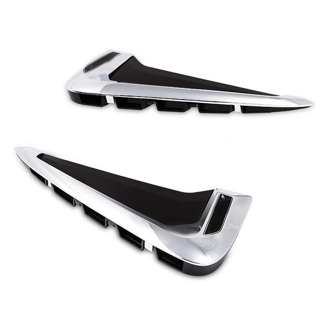 2Pcs Car Styling Side Wing Air Flow Fender Grill Outlet Intake Vent Trim For BMW X5 F15 2014 2015 2016 2017