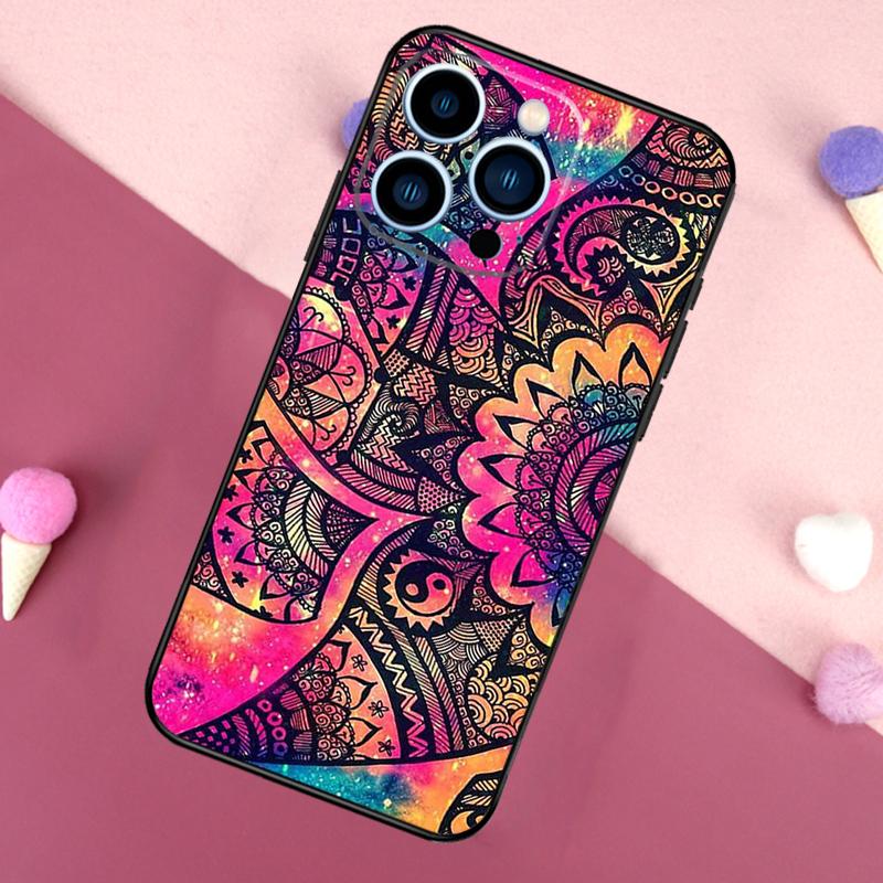 Indian Pattern Mandala Phone Case For iPhone 17 16 Pro Max 17 Air 16E 13 12 Mini 14 15 Plus 11 Pro Max Back Cover