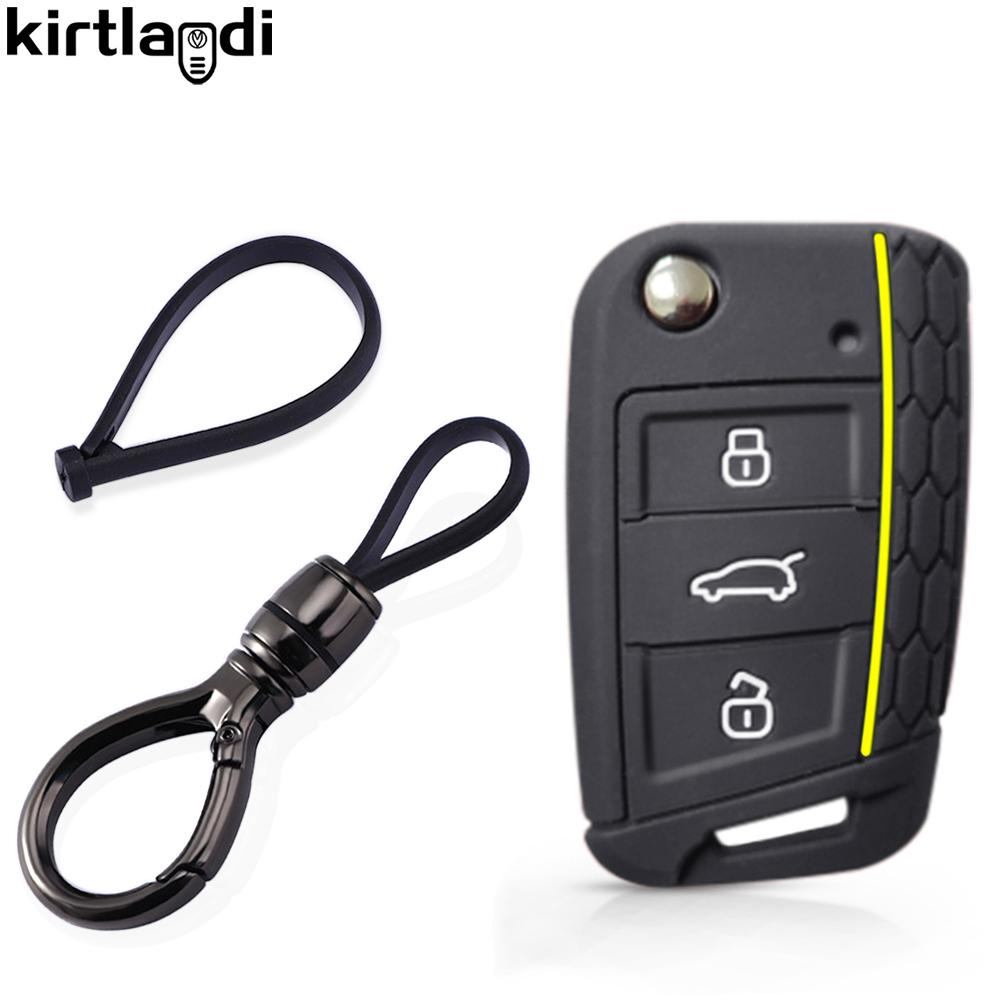 For Skoda Superb Octavia Fabia Rapid Kodiaq For Vw Golf 7 Gti Polo Touran Tiguan For Seat Ibiza Leon Car Key Case Cover Caps Fob