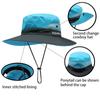 Womens UV Protection Wide Brim Sun Hats - Cooling Mesh Ponytail Hole Cap Foldable Travel Outdoor Fishing Hat