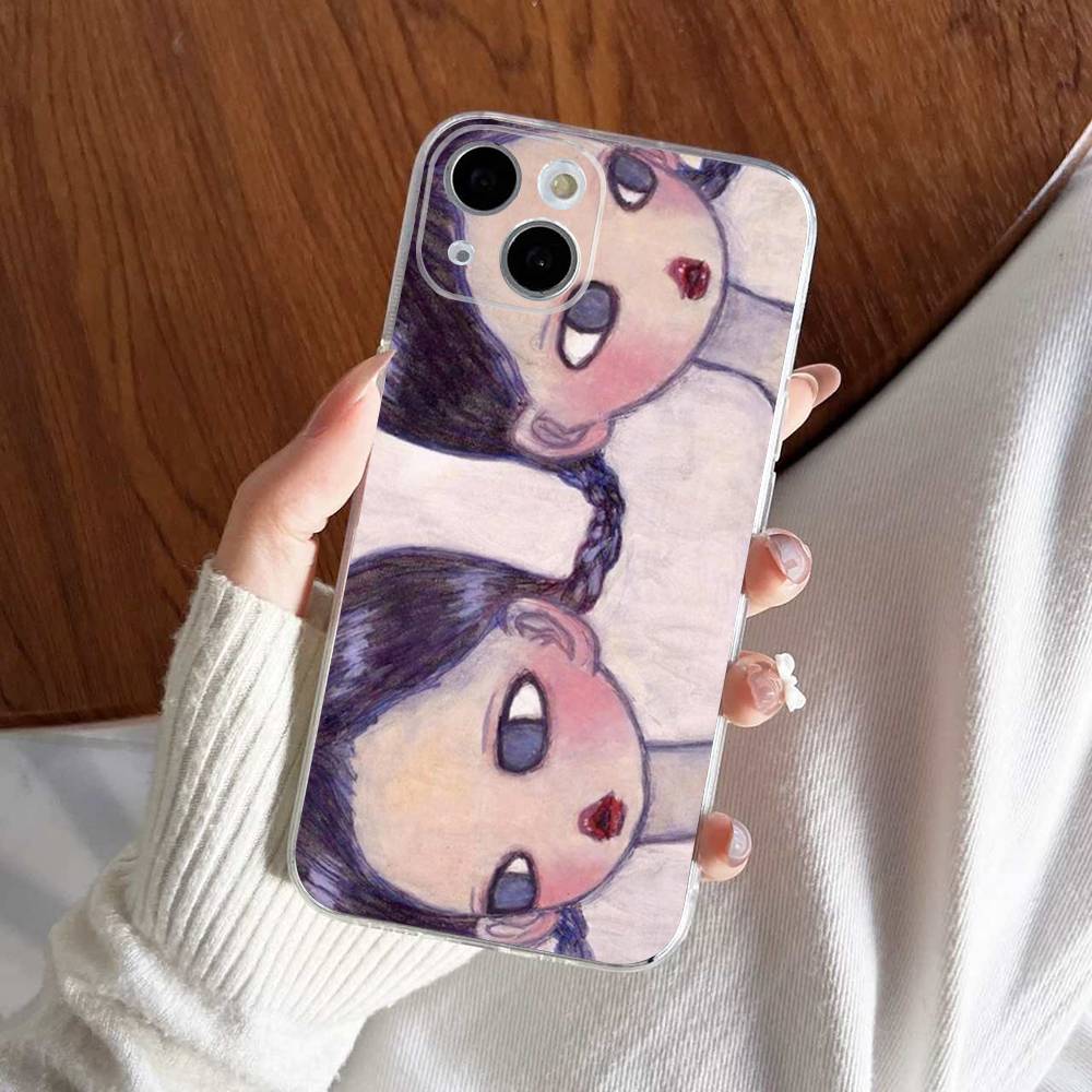 Aya Takano paintings Phone Case For iPhone 17 15 14 13 11 12 16 Pro Max Plus Mini Transparent Silicone Soft Funda