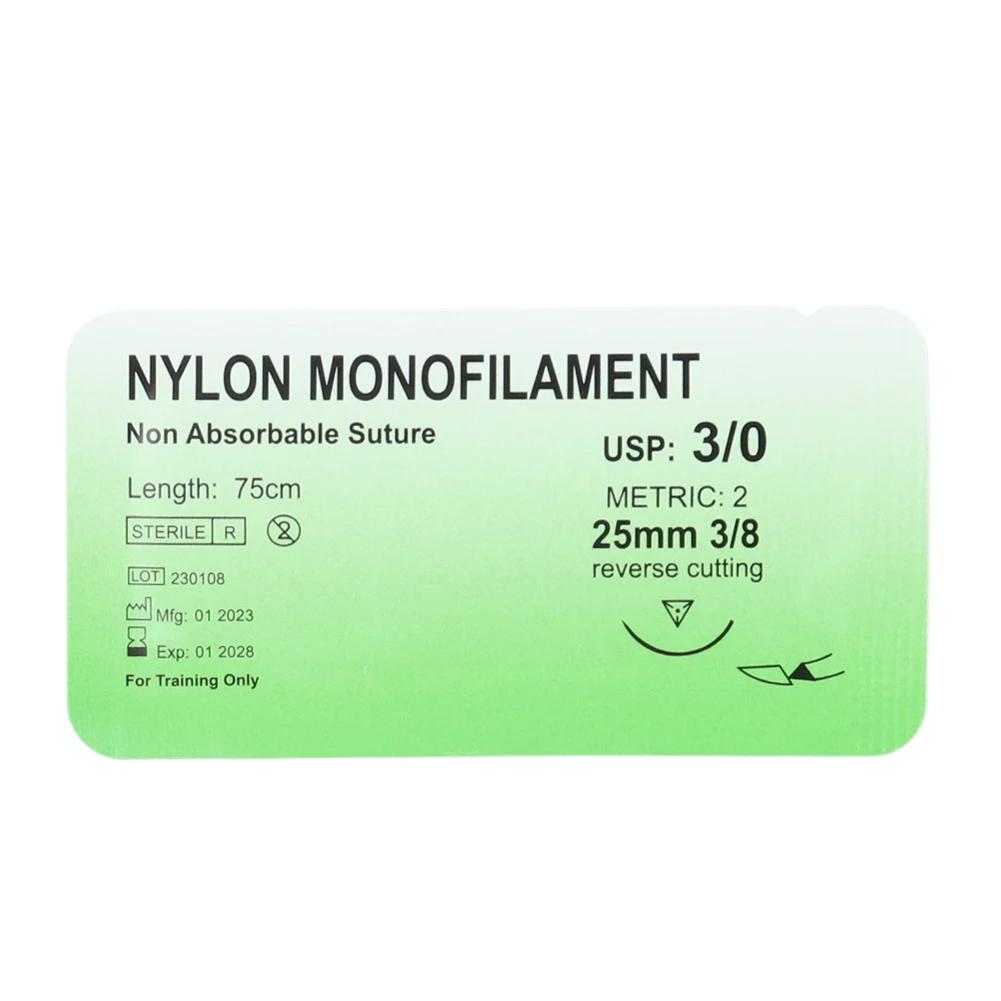 2/0 3/0 4/0 Medical Dental Sutures Nylon Silk Polypropylene Polyester Surgical Simulation Suture for Suture Teaching Exercises