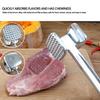 Meat Tenderizer Tool Aluminum Alloy Dual Sided Meat Mallet Hammer with Non Slip Grip for Pounding Meats Nuts Shellfish