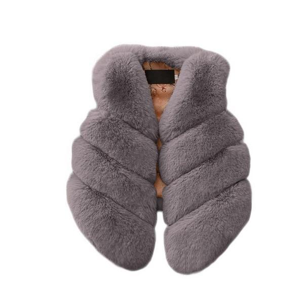 Chaleco de Piel para Niñas Otoño Invierno Moda Grueso Cálido Chaleco Ropa Exterior para Niños Niña Navidad