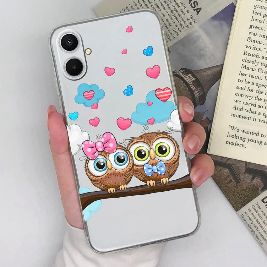 Für Samsung A07 A71 A53 A17 A37 A54 M36 F36 F56 Handyhülle Niedliches Junge Mädchen Etikettenmuster Transparentes TPU Silikon Modehülle Für Samsung Bumper Case