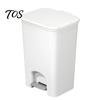Plastic Wastebasket with Lid Slim Trash Can, Pedal Step Design, Touchless Odor Proof Wastebasket, Narrow for Small Spaces Garbage Bin Waste