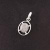 Oval Black Rutile Gemstone Sterling Silver Engagement Gift Wedding Boho Pendant PP-6-26