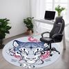 1pc Tiger Tattoo Office Round Area Rug, Indoor Mat Suitable For Office, Under Office Chairs Bedroom Living Room Home Decor, Room Deco