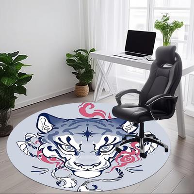 1 st Tijger Tatto Kantoor Ronde Vloerkleed, Binnenmat Geschikt Voor Kantoor, Onder Kantoorstoelen Slaapkamer Woonkamer Huisdecoratie, Kamer Decor