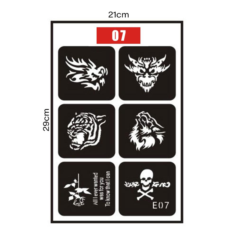 Small Pattern Tattoo Inkjet Hollow Template Self-adhesive Tattoo Template Temporary Body Art Tattoo for Women Men