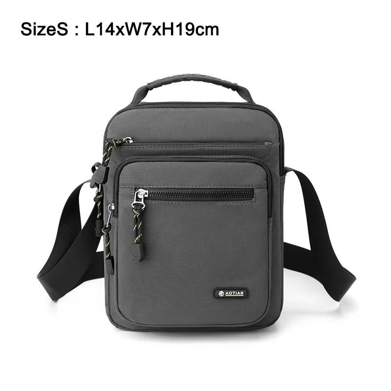 Men Casual Small Handbag Waterproof Nylon Crossbody Bags 12inch Men's Business Office Messenger Bag Shoulder Flap Bag XA33C