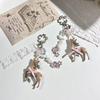 Ribbon Bow Design Plush deer ornament Coquette Style Phone Charms Cute Bag Pendant  Phone Accessory