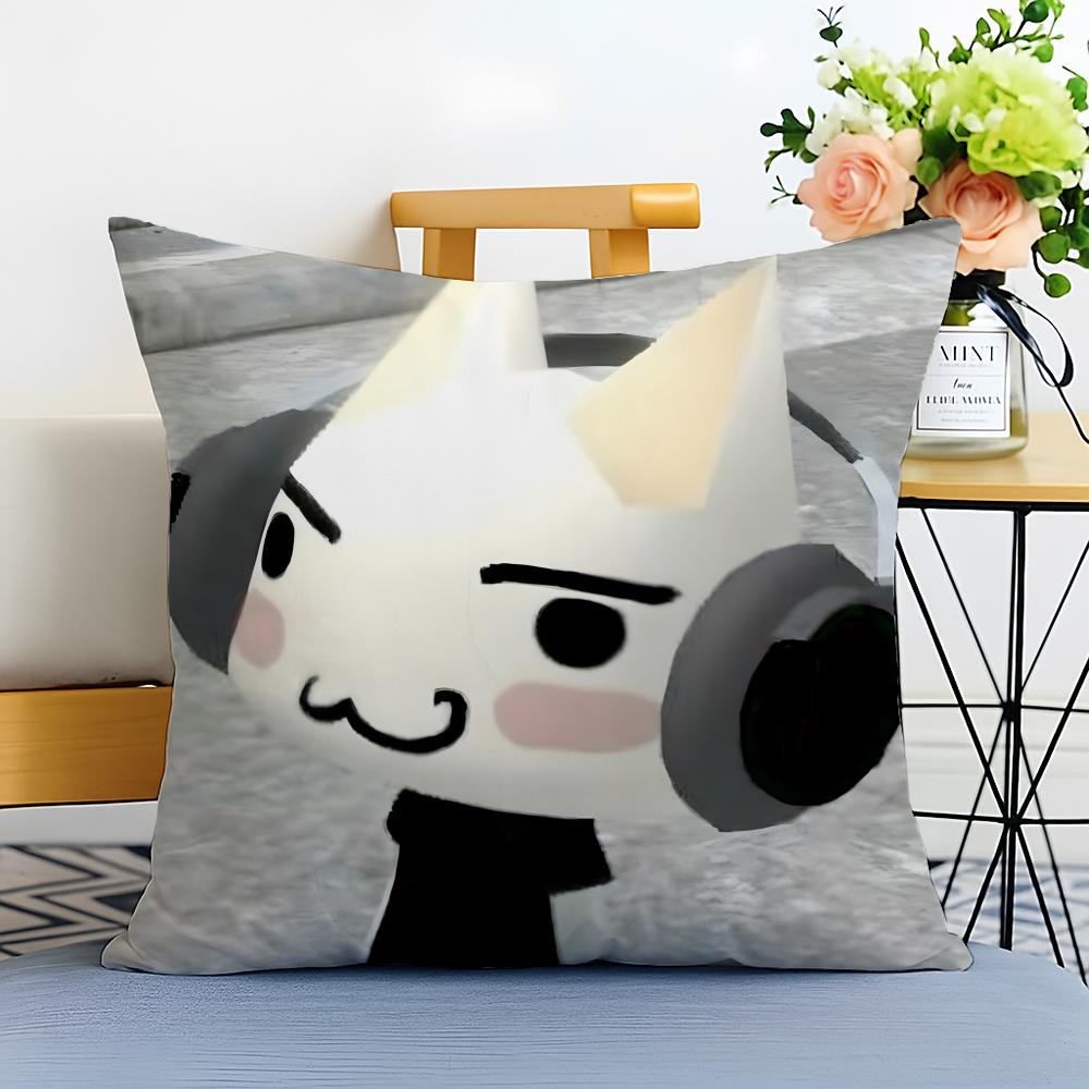 Toro Inoue Cushion Cover Washable Linen Pillowcase Soft for Sofa Bed Cozy Home Room Decor