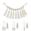 Boho Style Handmade Macrame Curtain Tiebacks Cotton Weaving Curtains Tieback Straps Tassels Hanging Ball Decoration Curtain Accessories