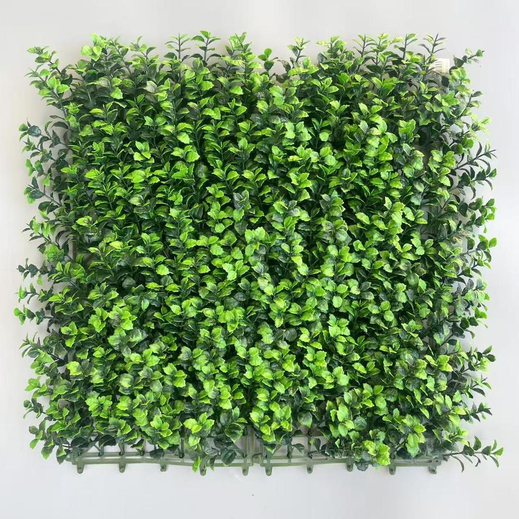 50×50cm Artificial Green Plant Wall - Plastic Vertical Garden, Fake Flower Wall, Synthetic Turf Background