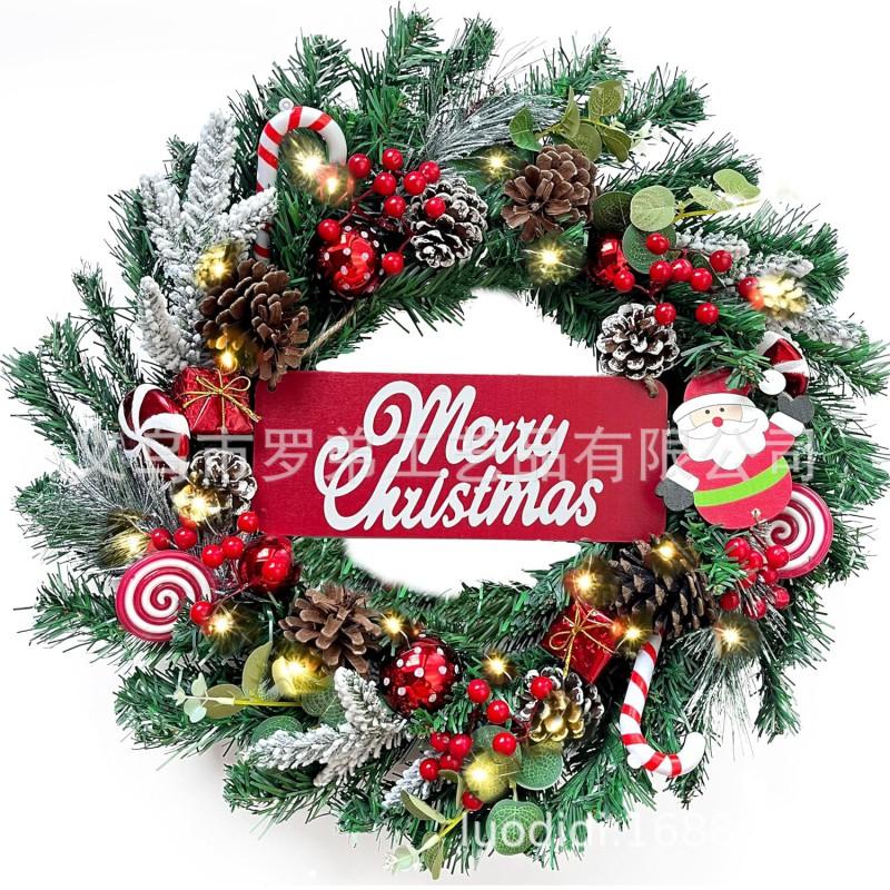 Christmas Wreath Door Hanging Decor Home Mall Window Party Festive Simulation Ornament