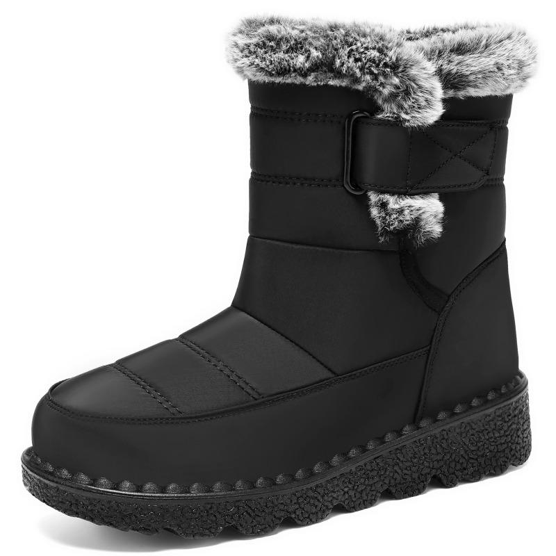 Snow Boots Women's Winter Large Size Women's Boots Piled Thickened Cotton Boots Polyurethane Boots High Top Platform Cotton Shoes
