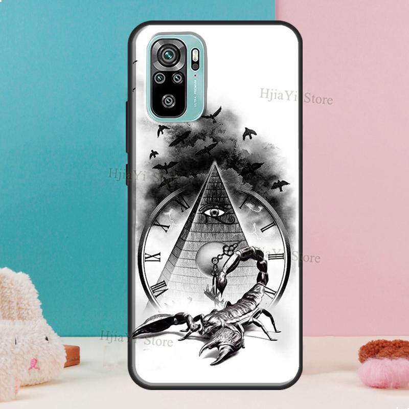 Scorpion For Xiaomi Redmi Note 11 Pro 11S 10S 9S Note 8 9 10 Pro Phone Case For Redmi 10 9 9T 9C 9A