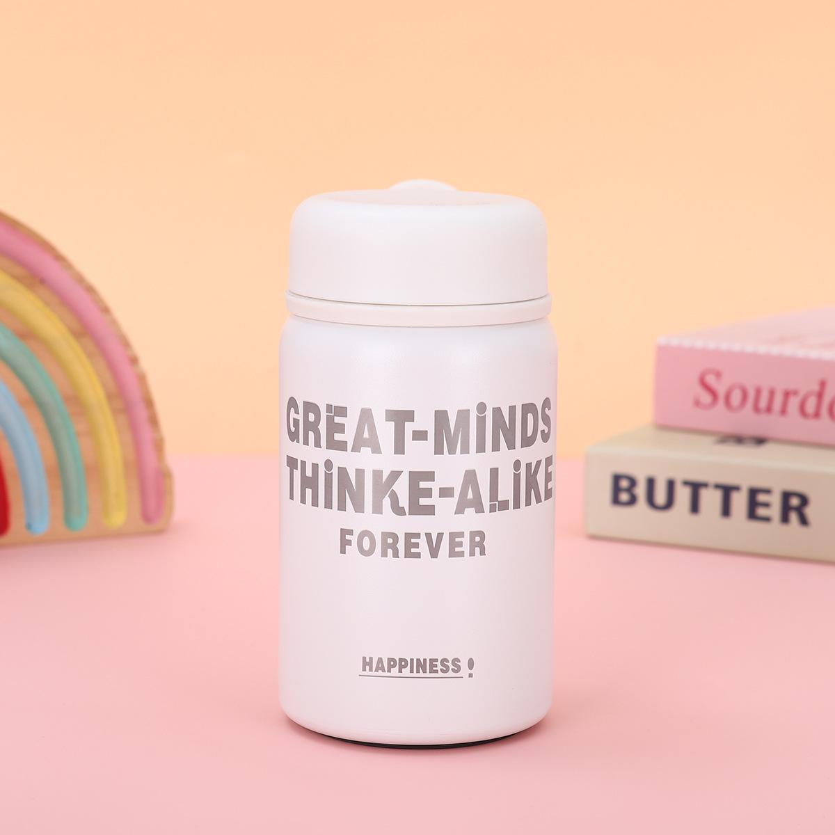 

Термокружка из нержавеющей стали без печати, с высоким уровнем внешнего вида, устойчивая к ветру, прямая ручка из силикона для питья с разделителем для чая 350ml