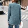 Women's Knitwear for Fall - Winter, Round - Necked, Plus - Size, Button - Down Sweater with Design Sense for Minority Taste
