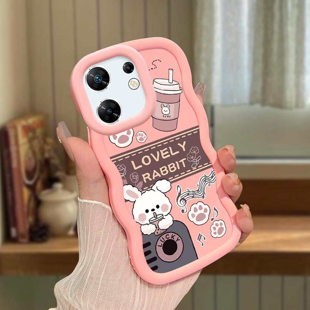 Big Wave Edge Weiches Silikonmaterial Macaron-Telefongehäuse Stoßfestes Schutzgummigehäuse für OPPO Reno Realme Infinix Tecno