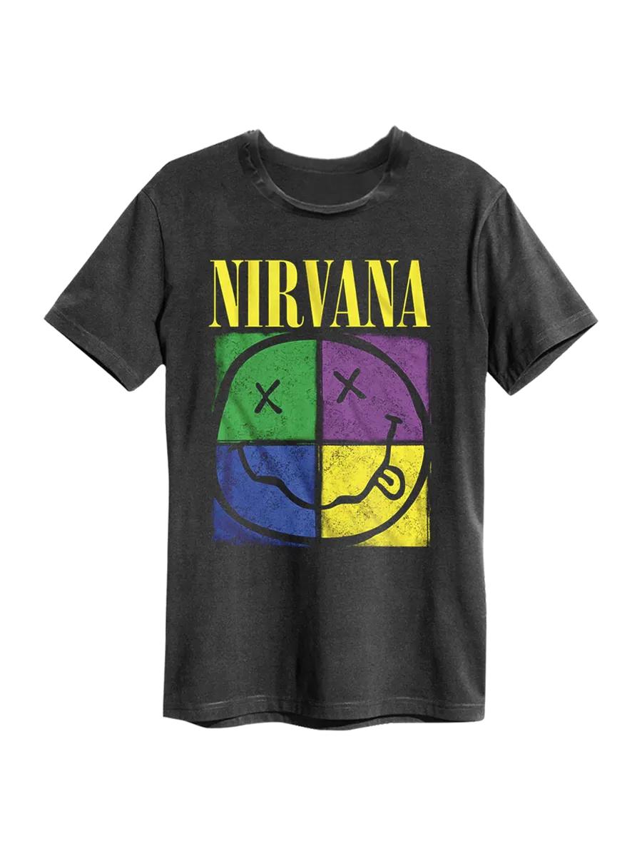 

Men s Nirvana Graphic T-Shirt, 100% Cotton Crew Neck Short Sleeve Tee, Casual Summer Top for Daily Wear and Gift S