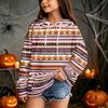 Kids Casual Halloween Print Hoodie for Holiday and Everyday Wear