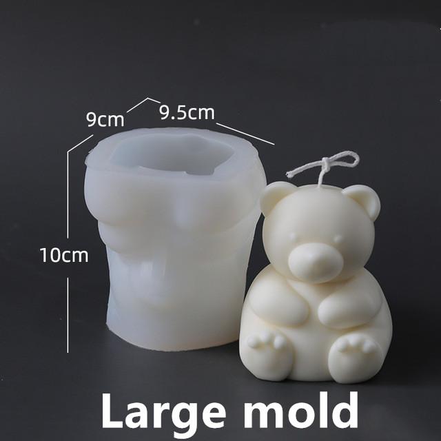 New Bear Silicone Candle Mold DIY Hug Heart Couple Bear Animal Candle Making Resin Soap Cake Mold Gifts Craft Home Decoration