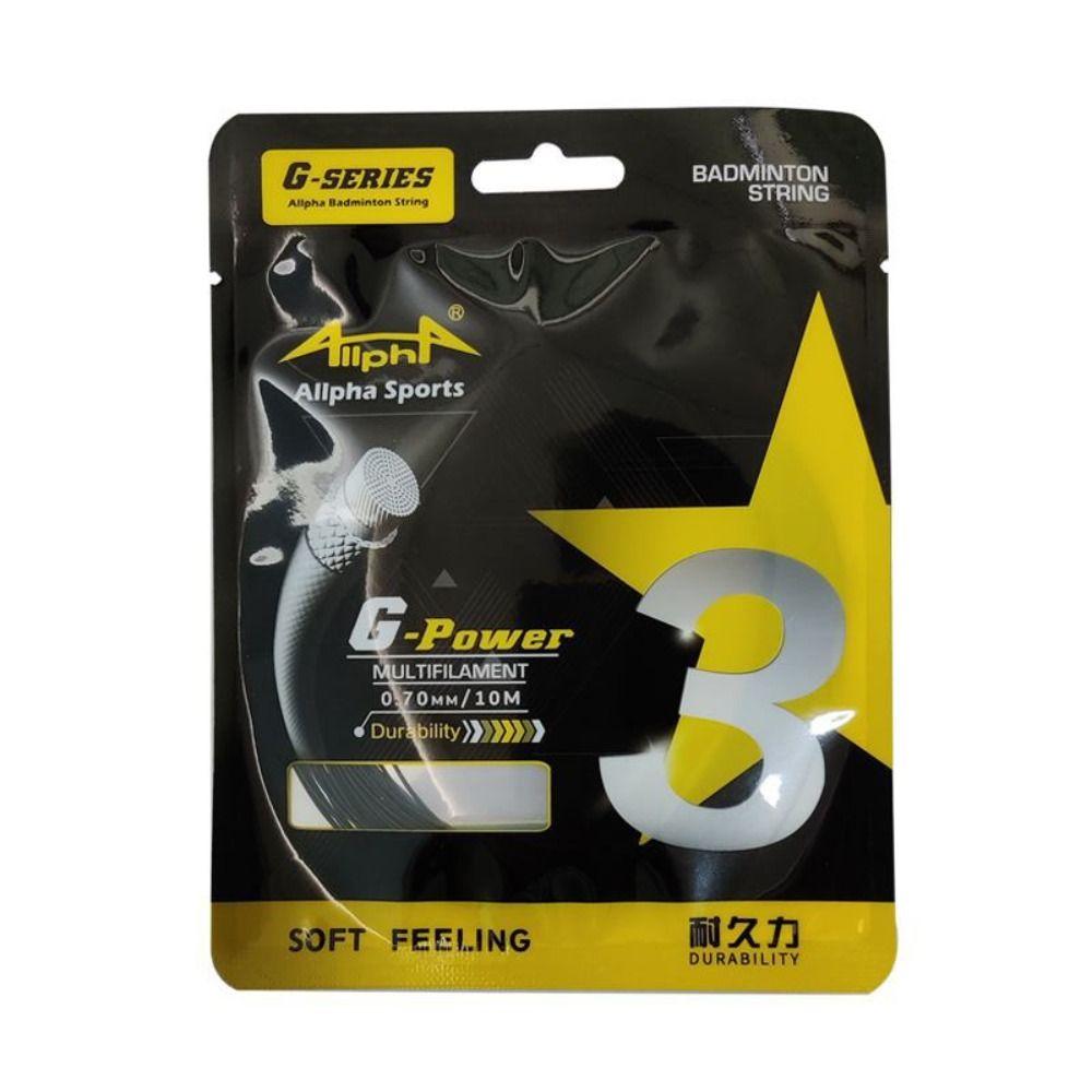 

Струна для бадминтона 0,7 мм G3 Высокоэластичная струна для бадминтона Линия струны для бадминтонной ракетки Тренировочная чёрный