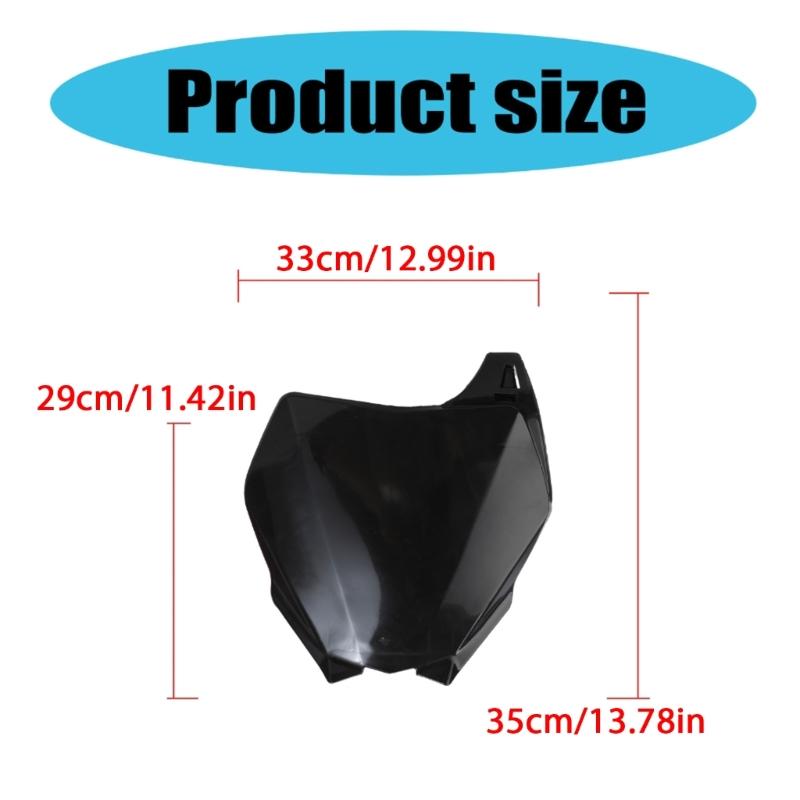 Trail Bike Front Number Plate Motocross Number Plate Competition Number Plate Simple Installation for YZ125 YZ25 YZF