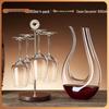 Creative Red Wine Glass Hanging Rack for Living Room Cabinets - Display and Storage Shelf with Ornaments