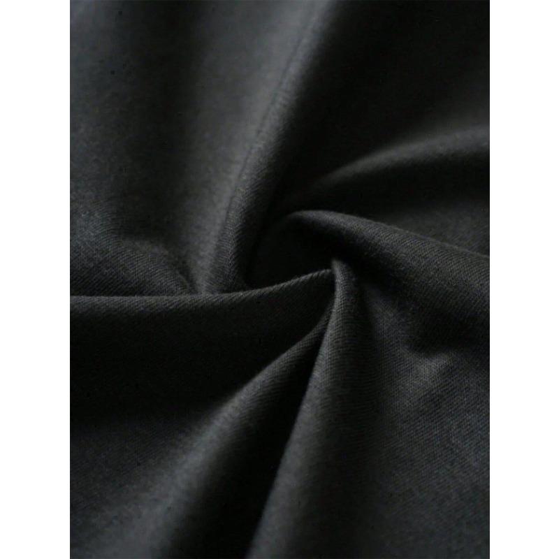 European Size Men's Casual Short Sleeve T-Shirt with Subtle Chest Print - Breathable -Spandex, Round Neck Summer Streetwear Top, Regular Fit