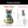 Animal Statue Tabletop Ornament with Display Base Shatterproof Acrylic Animal Figurine for Home Office Desk Decoration