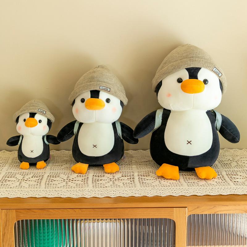 Super Cute Backpack Penguin Doll Plush Toy Small Grab Machine Doll Doll Children's Day Gift