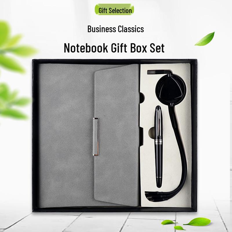 A5 Three-Fold Loose-Leaf Business Notebook Set with Custom Logo