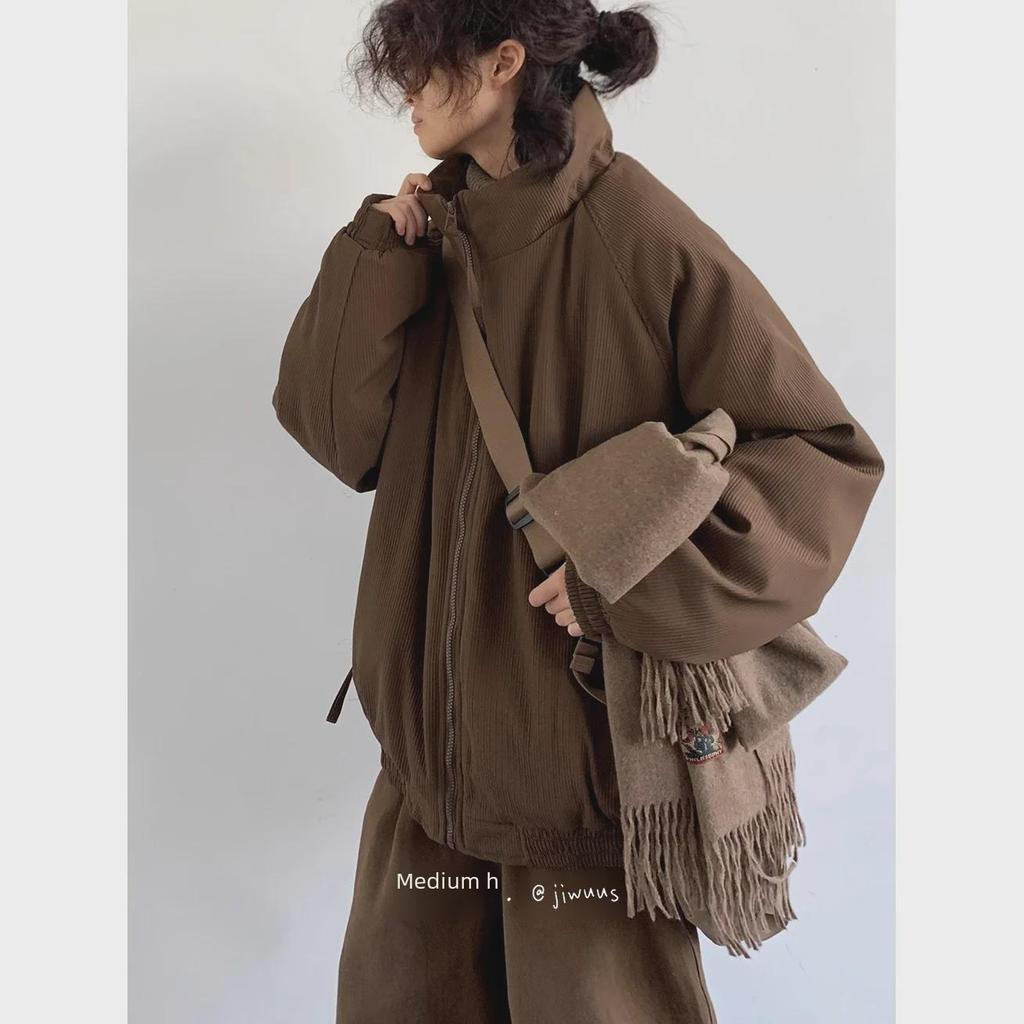 Hongkong Retro Herren Dicke Cord Baumwolljacke: Trendig & Warm, Lockere Passform, Unisex-Stil