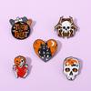 Halloween Enamel Pins Punk Ghost Skull Spider Brooch Backpack Brooch Badge Party Clothing Accessories Gift