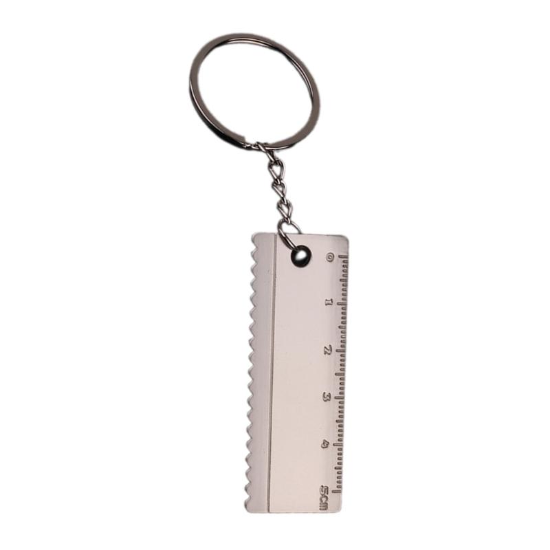 Portable Measuring EDC Tool Brass 5 Centimeters Scale Small Mini Ruler with for Key Ring Gift Fathers Day Birthday