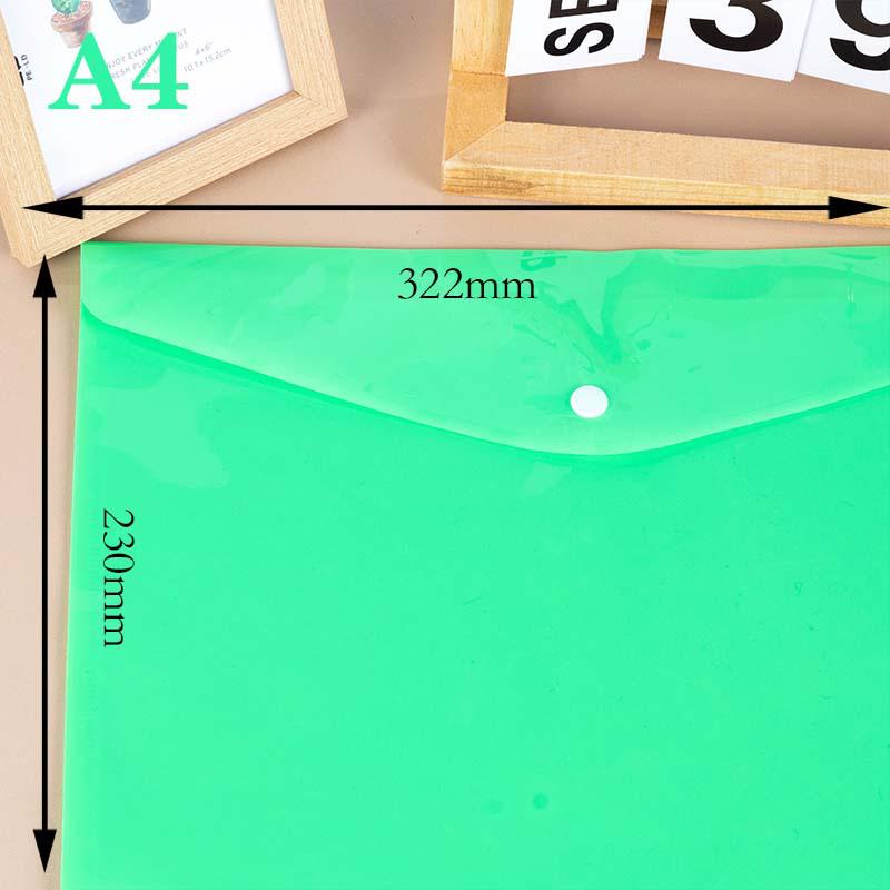 Custom Transparent File Bags with Cartoon Design and Snap Button Closure - A4 & A5 Sizes