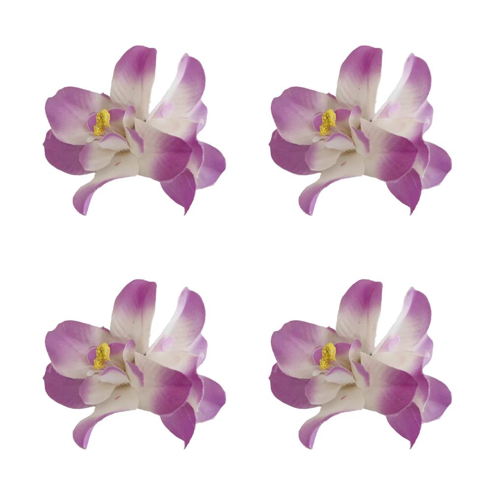 4Pcs Tropical Hibiscus Hair Clip Bohomian Floral Claw Clip for Women Girls Beach Party Accessories Practical Hairpin