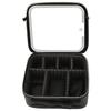 Makeup Case with Lighted Up Mirror 3 Color Lighted Setting Adjustable Brightness Charging LED Cosmetic Organizer with Mirror for Travel