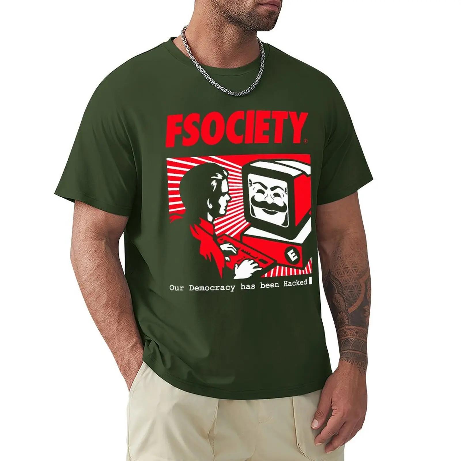 

Вінтажна Смішна Футболка Mr Robot FSociety F Society Хакерська Футболка Хараджуку Футболка з Коротким Рукавом 100% Бавовна Графічна Футболка Топи XL сірий колір