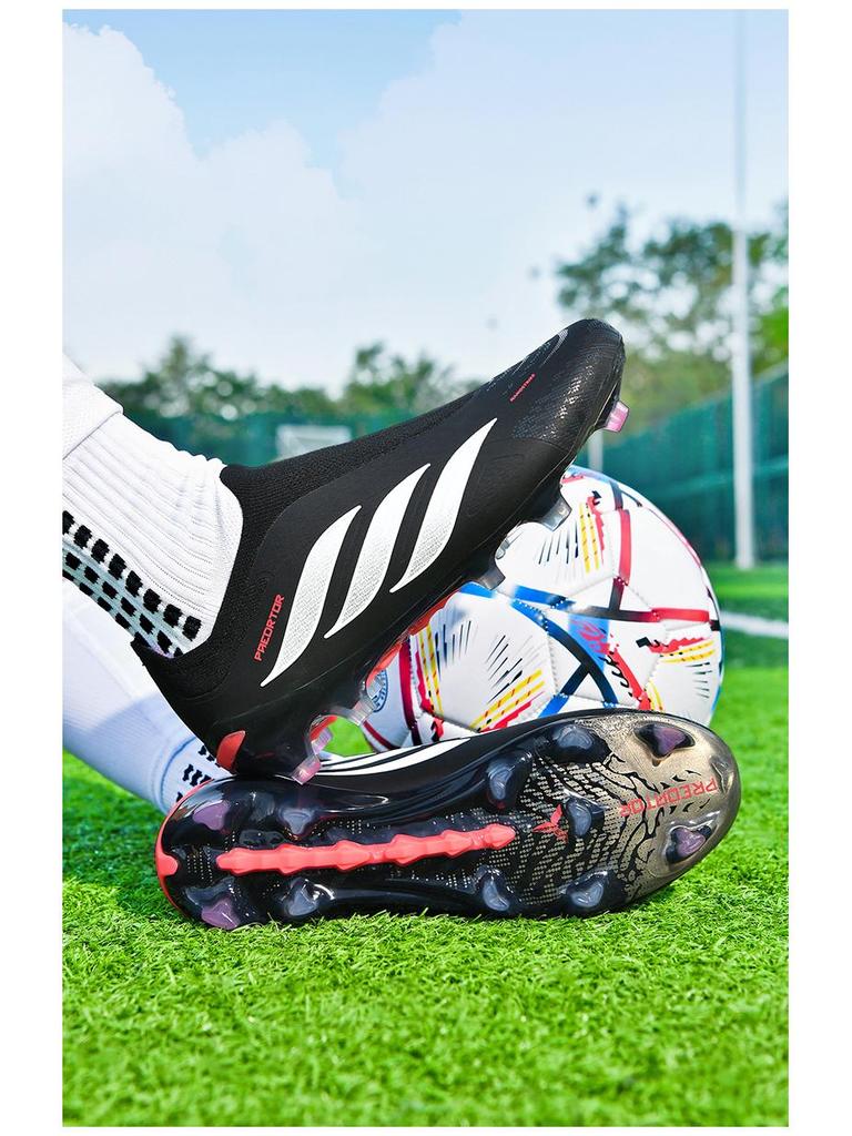 Messi Low-Top Long Spike Soccer Shoes for Men & Women - Adult Artificial Turf Training, Autumn/Winter