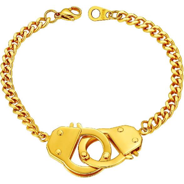 PROSTEEL Alla moda Design Manette/Testo Personalizzato Cavigliera da Donna, Cavigliera in Acciaio Inossidabile 316L, colore Argento/Oro/Nero,Basso