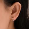 Punk Vergoldete Silber-Mischmetall-Kreuzohrringe für Damen Geometrische Kleine Ohrknochen-Creolen Huggie Hoops Schmuck