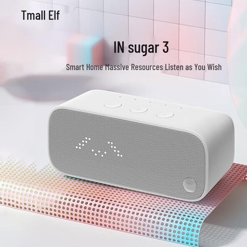 

Tmall Genie IN Sugar 3 Smart AI Speaker with Alarm Clock CN plug (adapter included)