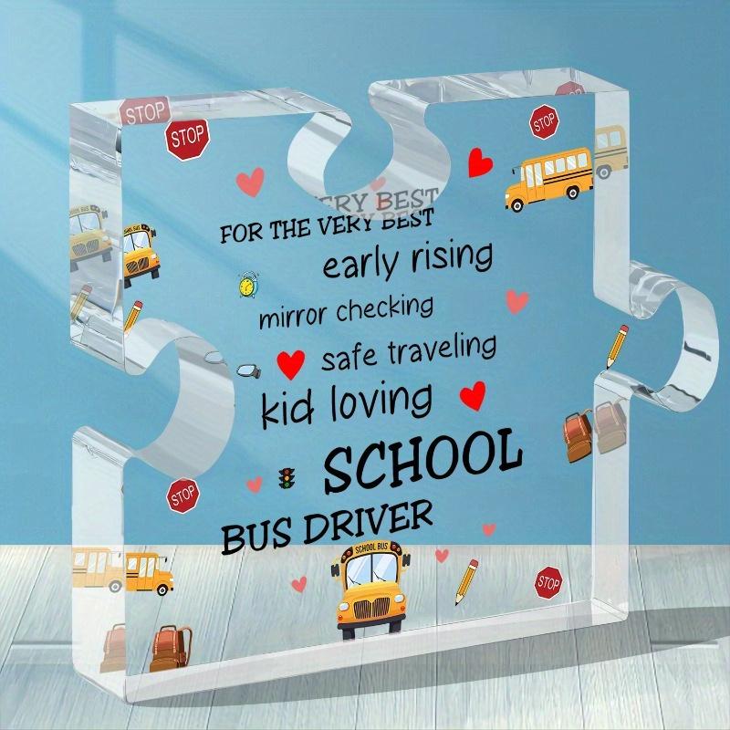 

School Bus Driver Heart - 3.9x3.9 Inch Appreciation Gift for All Occasions чистый