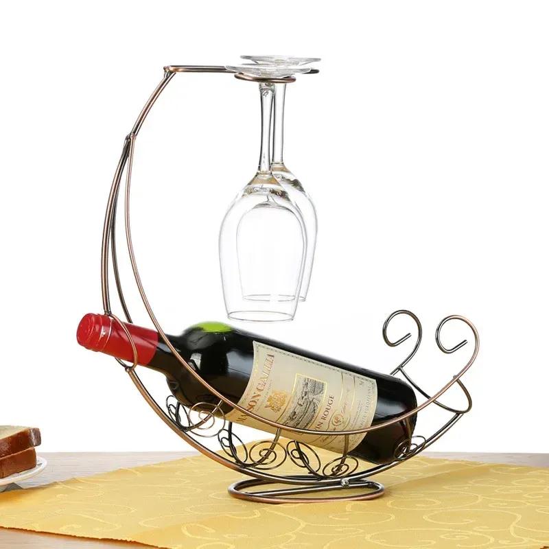 

Креативная металлическая стойка для вина, подвесной держатель для бокала для вина, барная подставка, кронштейн, стенд, кронштейн, декор Bronze